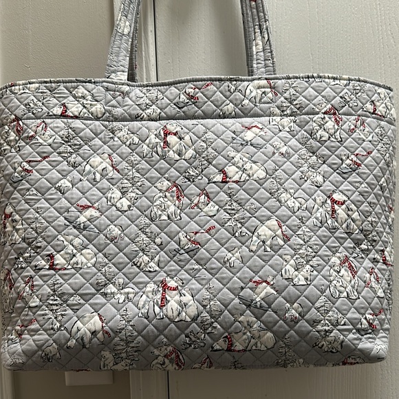 Vera Bradley Grand Tote- Polar Bear Quilted Beary Merry - Picture 3 of 5